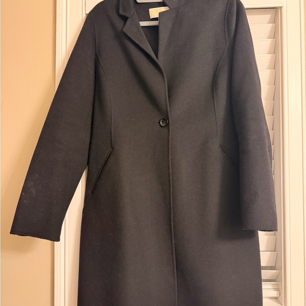 Michael Kors Black Single-Button Wool Trench Coat - image 1
